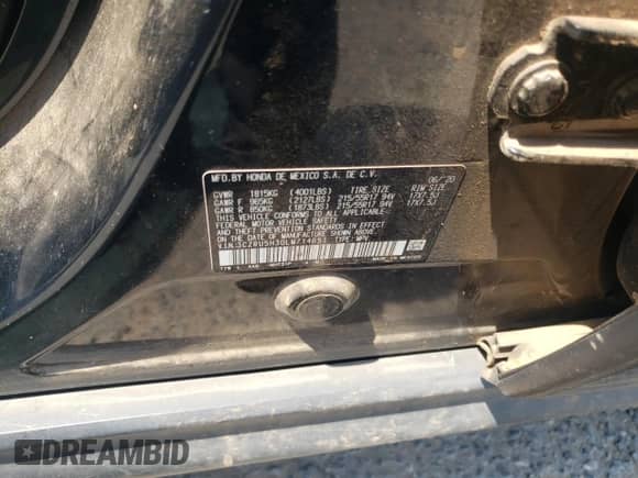 2020 Honda HR-V LX with VIN 3CZRU5H30LM714651, listed as a Copart auction lot 67906315 with 97,707 mi miles and Salvage title. Bid and sale history available at DreamBid. Image 13.