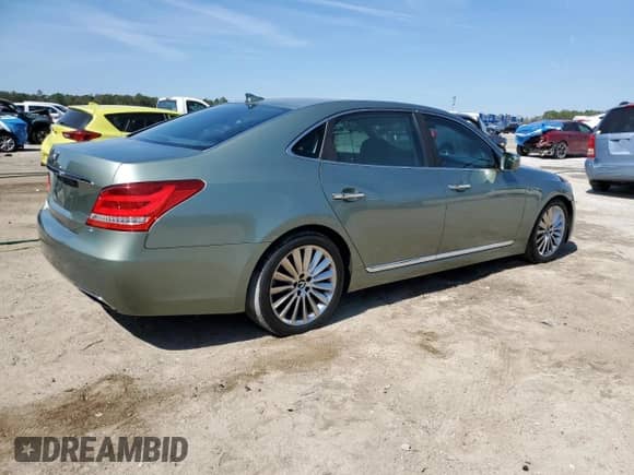 2015 Hyundai Equus Signature z VIN KMHGH4JH1FU097743, wystawiony jako Copart lot #46697075 z przebiegiem 137 525 mil mil oraz Szkoda całkowita • Salvage title. Historia ofert i sprzedaży dostępna na DreamBid. Obrazek 3.