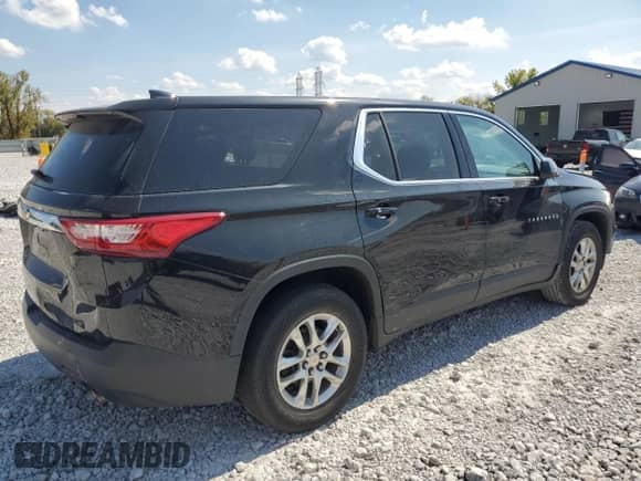 2018 Chevrolet Traverse LS with VIN 1GNERFKW4JJ153970, listed as a Copart auction lot 80650015 with 90,100 mi miles and Salvage title. Bid and sale history available at DreamBid. Image 3.
