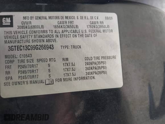 2009 GMC Sierra 1500 SL с VIN 3GTEC13C99G266943, выставлен на аукционе IAAI как лот 42833370 с пробегом 178 573 миль миль и . История ставок и продаж доступна на DreamBid. Изображение 9.
