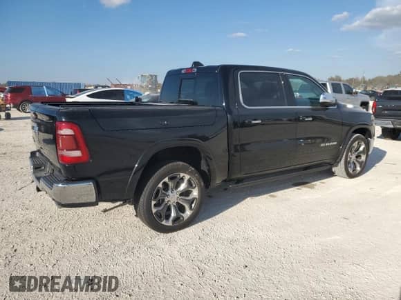 2020 Ram 1500 Longhorn z VIN 1C6RREKT2LN160946, wystawiony jako Copart lot #76159154 z przebiegiem 44 277 mil mil oraz Szkoda całkowita • Salvage title. Historia ofert i sprzedaży dostępna na DreamBid. Obrazek 3.