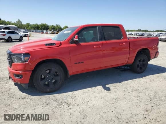 2020 Ram 1500 Big Horn with VIN 1C6RREFTXLN186639, listed as a Copart auction lot 52999615 with Not provided miles and Salvage title. Bid and sale history available at DreamBid. Image 1.