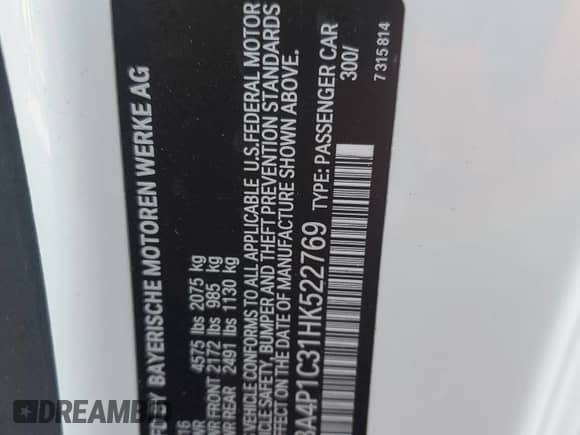 2017 BMW 4 Series 440i z VIN WBA4P1C31HK522769, wystawiony jako Copart lot #43755475 z przebiegiem 68 950 mil mil oraz Szkoda całkowita • Salvage title. Historia ofert i sprzedaży dostępna na DreamBid. Obrazek 12.