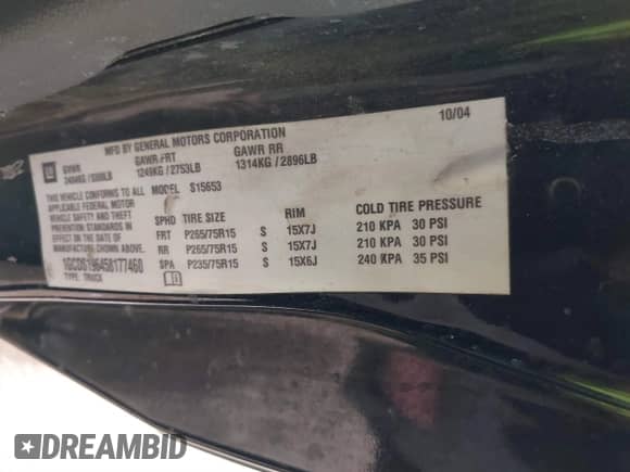 2005 Chevrolet Colorado LS Z71 z VIN 1GCDS196458177460, wystawiony jako IAAI lot #41811351 z przebiegiem 187 757 mil mil oraz . Historia ofert i sprzedaży dostępna na DreamBid. Obrazek 9.