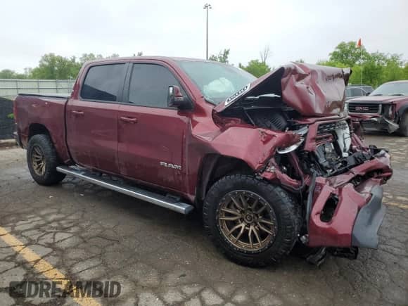 2023 Ram 1500 Lone Star with VIN 1C6SRFFT0PN503714, listed as a Copart auction lot 57791585 with 85,292 mi miles and Salvage title. Bid and sale history available at DreamBid. Image 4.
