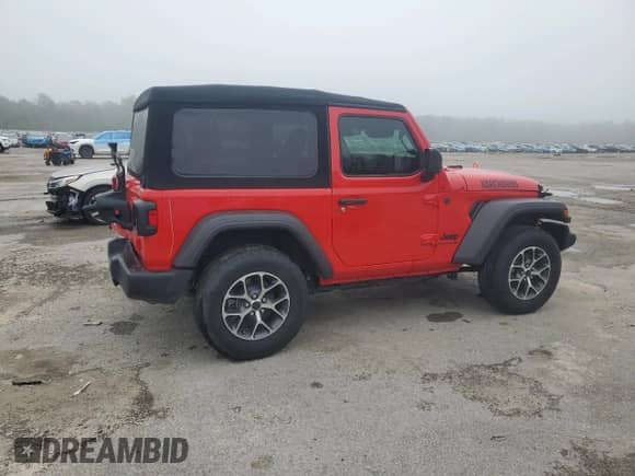 2024 Jeep Wrangler Sport S с VIN 1C4PJXAN7RW172003, выставлен на аукционе Copart как лот 58151185 с пробегом 14 383 миль миль и Списание • Salvage title. История ставок и продаж доступна на DreamBid. Изображение 3.