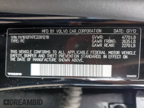 2014 Volvo S60 T5 с VIN YV1612FH7E2281218, выставлен на аукционе Copart как лот 62895535 с пробегом 239 600 миль миль и Чистый • Clean title. История ставок и продаж доступна на DreamBid. Изображение 12.