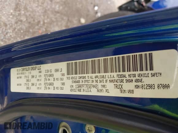 2014 Ram 1500 Tradesman с VIN 1C6RR7FT7ES274421, выставлен на аукционе IAAI как лот 41906832 с пробегом 138 912 миль миль и . История ставок и продаж доступна на DreamBid. Изображение 9.