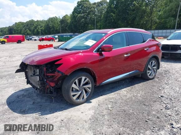 2020 Nissan Murano SL z VIN 5N1AZ2CJ7LN139488, wystawiony jako IAAI lot #42892847 z przebiegiem 105 344 mil mil oraz . Historia ofert i sprzedaży dostępna na DreamBid. Obrazek 2.
