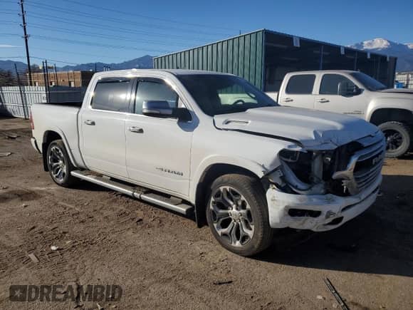 2022 Ram 1500 Longhorn with VIN 1C6SRFKT4NN186216, listed as a Copart auction lot 85762454 with 39,909 mi miles and Non repairable. Bid and sale history available at DreamBid. Image 4.