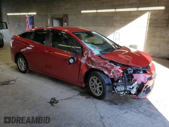 2021 Toyota Prius LE with VIN JTDL9MFU9M3024743, listed as a Copart auction lot 87365165 with 45,075 mi miles and Salvage title. Bid and sale history available at DreamBid. Image 4.