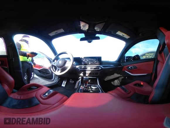 2024 BMW M3 Competition xDrive with VIN WBS43AY01RFS56024, listed as a IAAI auction lot 41339517 with 8,182 mi miles and . Bid and sale history available at DreamBid. Image 18.