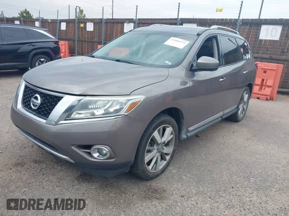 2013 Nissan Pathfinder Platinum with VIN 5N1AR2MN1DC619461, listed as a IAAI auction lot 43084235 with 240,875 mi miles and . Bid and sale history available at DreamBid. Image 2.