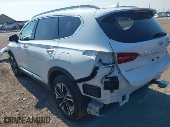 2020 Hyundai Santa Fe SEL with VIN 5NMS3CAA1LH228988, listed as a IAAI auction lot 42683159 with 54,539 mi miles and . Bid and sale history available at DreamBid. Image 3.