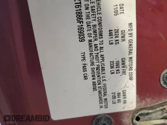 2006 Chevrolet Malibu Maxx LT с VIN 1G1ZT61886F169039, выставлен на аукционе Copart как лот 89901415 с пробегом 190 348 миль миль и Чистый • Clean title. История ставок и продаж доступна на DreamBid. Изображение 12.