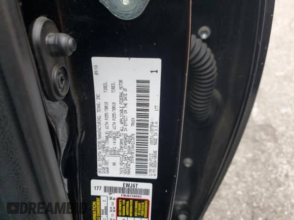 2017 Toyota Tundra SR5 with VIN 5TFRY5F1XHX213876, listed as a Copart auction lot 59703075 with 116,623 mi miles and Salvage title. Bid and sale history available at DreamBid. Image 12.