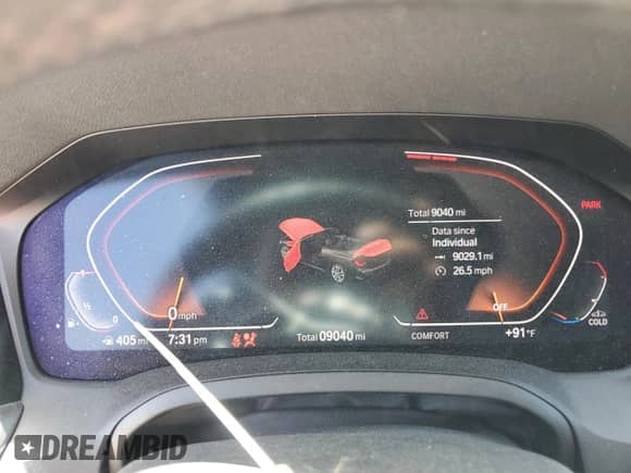 2022 BMW 4 Series 430i xDrive with VIN WBA43AT07NCJ20732, listed as a Copart auction lot 55248585 with 9,040 mi miles and Salvage title. Bid and sale history available at DreamBid. Image 9.