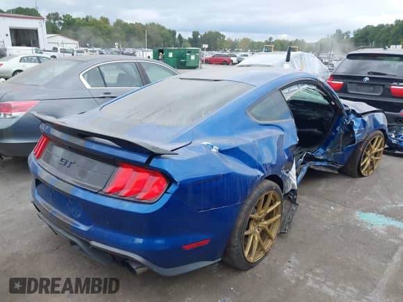 2018 Ford Mustang GT with VIN 1FA6P8CF2J5158757, listed as a IAAI auction lot 43329470 with Not provided miles and . Bid and sale history available at DreamBid. Image 4.