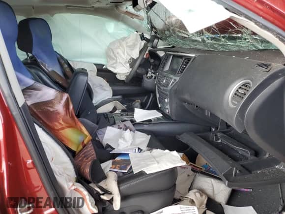 2017 Nissan Pathfinder Platinum с VIN 5N1DR2MM8HC911702, выставлен на аукционе Copart как лот 81305515 с пробегом 66 466 миль миль и Списание • Salvage title. История ставок и продаж доступна на DreamBid. Изображение 7.