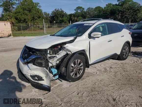 2016 Nissan Murano SL with VIN 5N1AZ2MGXGN152390, listed as a Copart auction lot 81749615 with 150,212 mi miles and Salvage title. Bid and sale history available at DreamBid. Image 1.