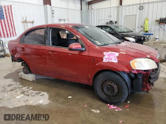 2007 Chevrolet Aveo LS z VIN KL1TD56617B157519, wystawiony jako Copart lot #68453564 z przebiegiem Nie podano mil oraz Nie do naprawy • Non repairable. Historia ofert i sprzedaży dostępna na DreamBid. Obrazek 4.