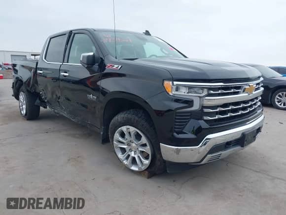 2024 Chevrolet Silverado 1500 LTZ with VIN 2GCUDGED6R1259698, listed as a IAAI auction lot 41930527 with 14,500 mi miles and . Bid and sale history available at DreamBid. Image 1.