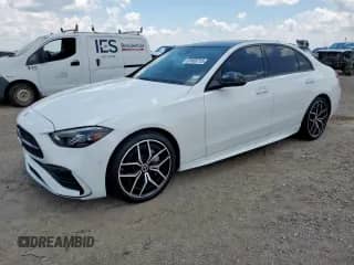 2023 Mercedes-Benz C 300 with VIN W1KAF4GB6PR073208, listed as a Copart auction lot 67489715 with 43,265 mi miles and Salvage title. Bid and sale history available at DreamBid. Image 1.