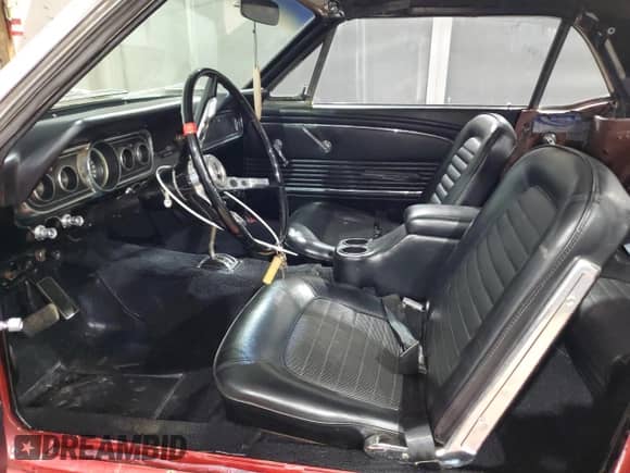 1966 Ford Mustang with VIN 6F07T705281, listed as a Copart auction lot 52744635 with 89,364 mi miles and Salvage title. Bid and sale history available at DreamBid. Image 7.