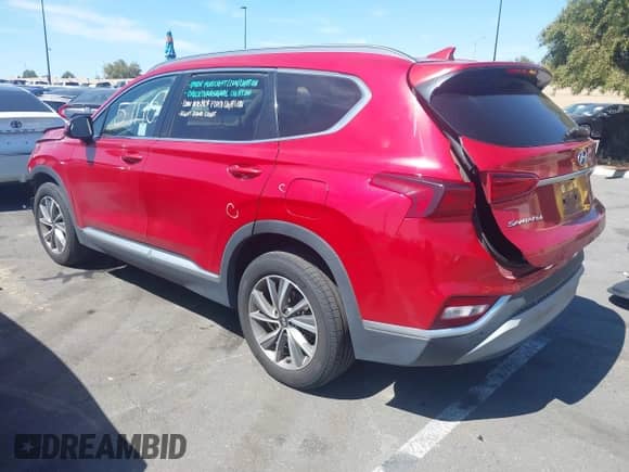 2019 Hyundai Santa Fe SEL with VIN 5NMS33AD7KH113627, listed as a IAAI auction lot 41857170 with 75,813 mi miles and . Bid and sale history available at DreamBid. Image 3.