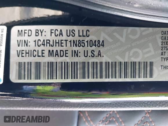 2022 Jeep Grand Cherokee Summit z VIN 1C4RJHET1N8510484, wystawiony jako IAAI lot #43466239 z przebiegiem 134 845 mil mil oraz . Historia ofert i sprzedaży dostępna na DreamBid. Obrazek 9.