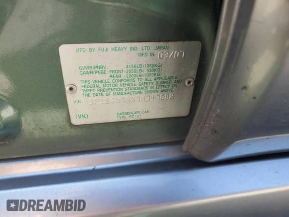 2007 Subaru Forester X L.L. Bean with VIN JF1SG676X7H747088, listed as a Copart auction lot 62539065 with 125,677 mi miles and Salvage title. Bid and sale history available at DreamBid. Image 13.