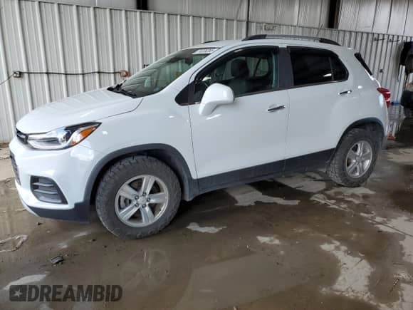 2020 Chevrolet Trax LT with VIN KL7CJPSBXLB041615, listed as a Copart auction lot 71228255 with 85,497 mi miles and Salvage title. Bid and sale history available at DreamBid. Image 1.