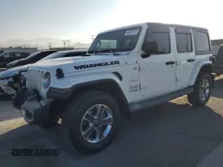 2021 Jeep Wrangler Unlimited Willys with VIN 1C4HJXDN7MW816270, listed as a Copart auction lot 84972215 with 20,982 mi miles and Salvage title. Bid and sale history available at DreamBid. Image 1.