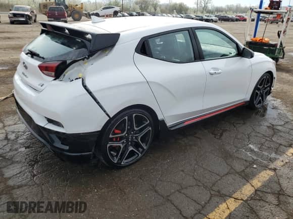 2022 Hyundai Veloster z VIN KMHT36AH1NU013346, wystawiony jako Copart lot #54510735 z przebiegiem 50 303 mil mil oraz Szkoda całkowita • Salvage title. Historia ofert i sprzedaży dostępna na DreamBid. Obrazek 3.