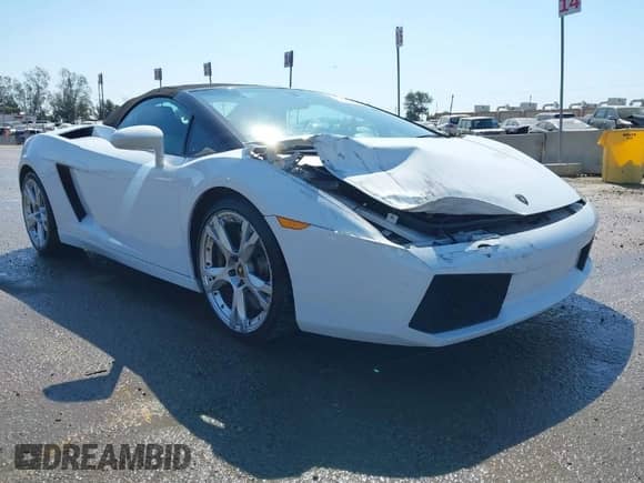 2008 Lamborghini Gallardo with VIN ZHWGU22T18LA07324, listed as a IAAI auction lot 41835407 with 26,552 mi miles and . Bid and sale history available at DreamBid. Image 1.