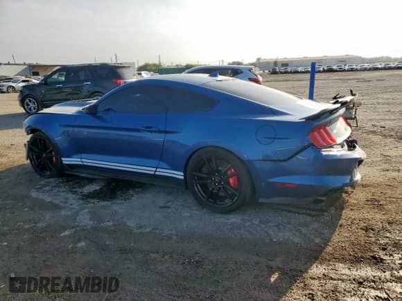 2020 Ford Mustang Shelby GT500 with VIN 1FA6P8SJ0L5503583, listed as a Copart auction lot 70477795 with 23,005 mi miles and Salvage title. Bid and sale history available at DreamBid. Image 2.