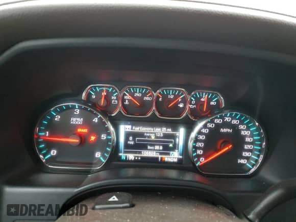 2016 Chevrolet Silverado 1500 LTZ with VIN 1GCVKSEC9GZ394232, listed as a Copart auction lot 42374525 with 106,828 mi miles and Salvage title. Bid and sale history available at DreamBid. Image 9.