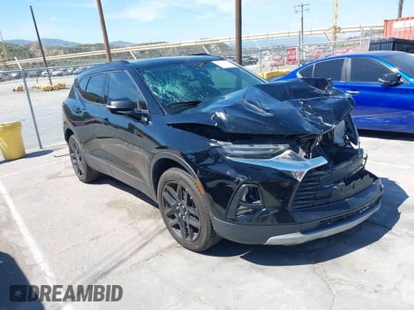 2020 Chevrolet Blazer LT with VIN 3GNKBDRSXLS563480, listed as a IAAI auction lot 42078861 with 122,308 mi miles and . Bid and sale history available at DreamBid. Image 1.