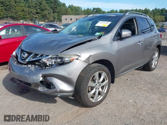 2012 Nissan Murano SL with VIN JN8AZ1MW1CW202625, listed as a IAAI auction lot 43193396 with 125,555 mi miles and . Bid and sale history available at DreamBid. Image 2.