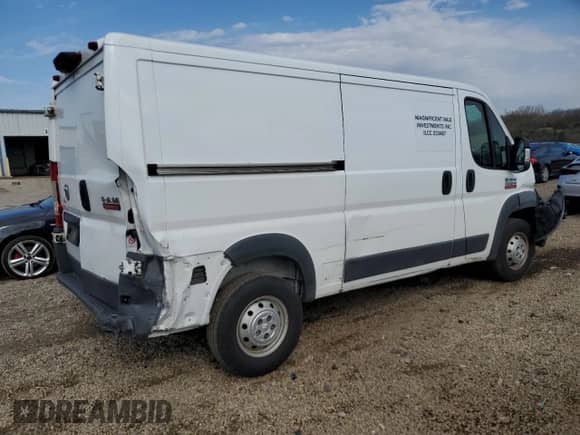 2018 Ram ProMaster Cargo с VIN 3C6TRVAGXJE156106, выставлен на аукционе Copart как лот 53987885 с пробегом Не указан миль и Списание • Salvage title. История ставок и продаж доступна на DreamBid. Изображение 3.