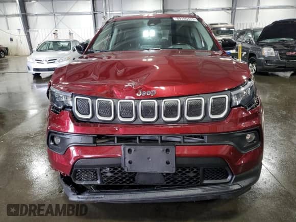 2022 Jeep Compass Latitude с VIN 3C4NJDBB2NT156849, выставлен на аукционе Copart как лот 69195475 с пробегом 33 100 миль миль и Списание • Salvage title. История ставок и продаж доступна на DreamBid. Изображение 5.