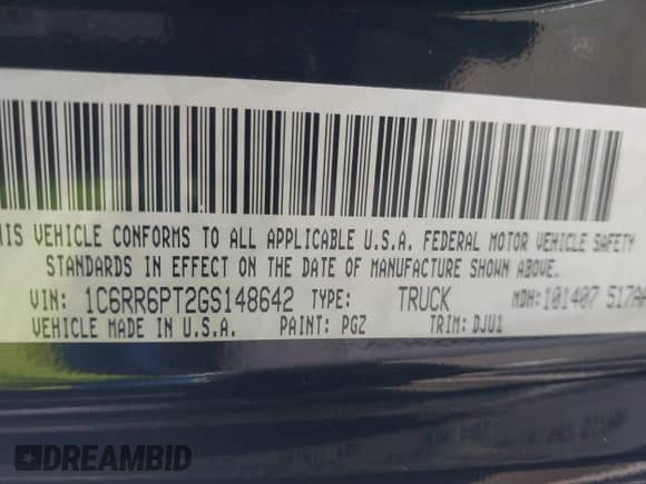 2016 Ram 1500 Longhorn Limited with VIN 1C6RR6PT2GS148642, listed as a IAAI auction lot 41389278 with 119,278 mi miles and . Bid and sale history available at DreamBid. Image 9.