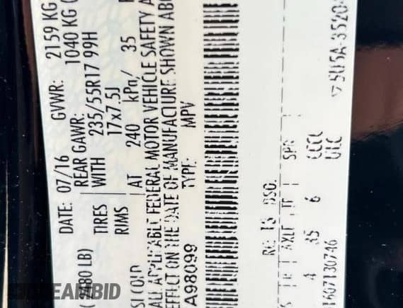 2017 Ford Escape SE with VIN 1FMCU9GD7HUA98099, listed as a Copart auction lot 89929205 with 96,131 mi miles and Clean title. Bid and sale history available at DreamBid. Image 10.