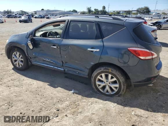 2013 Nissan Murano SL with VIN JN8AZ1MU0DW200980, listed as a Copart auction lot 66050565 with 129,701 mi miles and Salvage title. Bid and sale history available at DreamBid. Image 2.