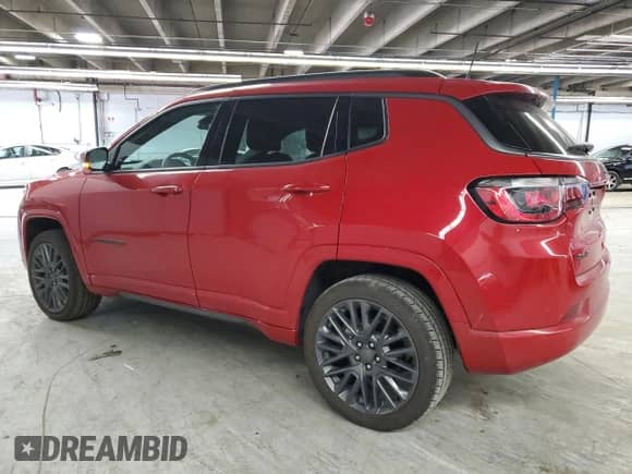 2022 Jeep Compass (RED) Edition with VIN 3C4NJDCB8NT134871, listed as a Copart auction lot 80276135 with 34,110 mi miles and Salvage title. Bid and sale history available at DreamBid. Image 2.