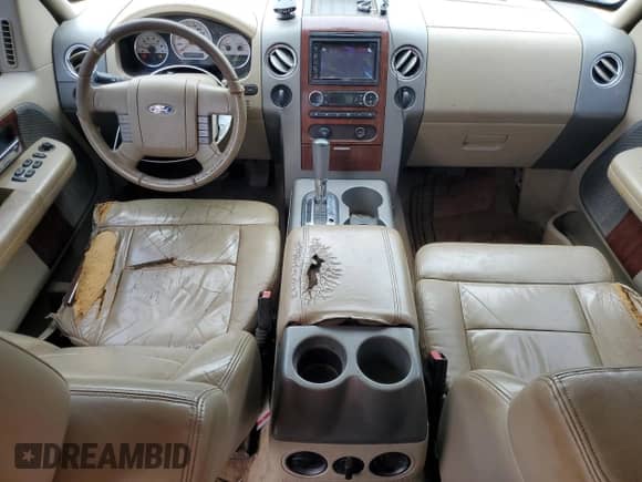 2005 Ford F-150 XLT with VIN 1FTPW14595FB16181, listed as a Copart auction lot 82044455 with 285,648 mi miles and Salvage title. Bid and sale history available at DreamBid. Image 8.