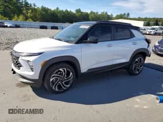 2024 Chevrolet TrailBlazer RS with VIN KL79MTSL6RB052493, listed as a Copart auction lot 80458265 with 21,373 mi miles and Salvage title. Bid and sale history available at DreamBid. Image 1.