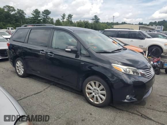 2017 Toyota Sienna XLE with VIN 5TDDZ3DCXHS151806, listed as a Copart auction lot 68840275 with Not provided miles and Salvage title. Bid and sale history available at DreamBid. Image 4.
