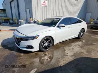 2022 Honda Accord Touring с VIN 1HGCV2F90NA007940, выставлен на аукционе Copart как лот 80369885 с пробегом 74 583 миль миль и Списание • Salvage title. История ставок и продаж доступна на DreamBid. Изображение 1.