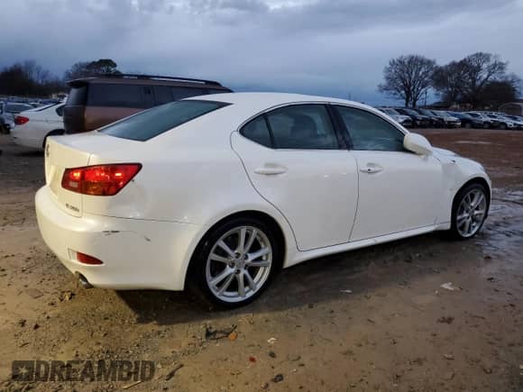 2006 Lexus IS 350 with VIN JTHBE262462001078, listed as a Copart auction lot 43346125 with 205,383 mi miles and Salvage title. Bid and sale history available at DreamBid. Image 3.
